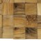 Homeroots Brown 3D Embossed Block Teak Reclaimed Wood Decorative Wall Panels 617485 - alternate 8