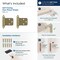 Amerock 3/8in 10mm Inset Self Closing Face Mount Golden Champagne Cabinet Hinge, 1 Pair BPR3428BBZ - alternate 4
