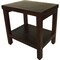 Homeroots Compact Rectangular Teak Shower Or Outdoor Bench With Shelf In Brown Finish 376666 - alternate 7