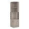 Homeroots 71in Light Gray Wood Corner Bar Cabinet With Two Doors 535086 - alternate 5