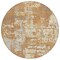Homeroots 8' Copper Gold And Ivory Round Abstract Washable Indoor Outdoor Area Rug 597952 - alternate 7