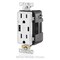 Leviton USB Receptacle, 15 A, 1/2 hp, Black T5633-2E - alternate 3