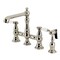 Kingston Brass Bridge Kitchen Faucet with Brass Sprayer, Polished Nickel KS7276BPLBS - alternate 1