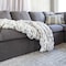Lavish Home Oversized Ruched Faux Fur Blanket 60x80-Inch Jacquard Faux Fur Queen Throw for Sofas and Beds, Gray HT-THROW1-GRY - alternate 7
