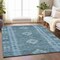 Homeroots 8' X 10' Blue Geometric Washable Indoor Outdoor Area Rug 607437 - alternate 9