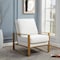 Leisuremod Jefferson Leather Modern Design Accent Armchair with Elegant Gold Frame, White JAG29W-L - alternate 10