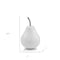 Homeroots 7" White Aluminum Decorative Pear Tabletop Sculpture 383765 - alternate 4