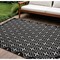 Homeroots 6' X 9' Black And Ivory Geometric Indoor Outdoor Area Rug 572904 - alternate 8