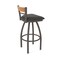 Holland Bar Stool Co Revelle 30in Swivel Bar Stool with Bronze Finish, Medium Back and Canter Iron Seat 881 - alternate 11