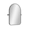 Homeroots 32" Black Arch Metal Swivel Framed Accent Mirror 691627 - alternate 6