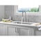 Delta Renaldi Two Handle Pull-Down Bridge Kitchen Faucet Lumicoat Arctic Stainless 2384L-AR-PR-DST - alternate 7