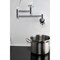 Kingston Brass Wall Mount Pot Filler Faucet with Knurled Handle, Polished Chrome KS8101RKZ - alternate 6