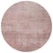 Homeroots 8' Blush And Pink Round Abstract Washable Indoor Outdoor Area Rug 616222 - alternate 8