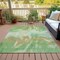 Homeroots 3' X 5' Green And Ivory Abstract Washable Indoor Outdoor Area Rug 631341 - alternate 9