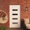 Vdomdoors Front Exterior Prehung Metal-Plastic Door, Manux 8113 White Silk, Office Commercial and Residential MANUX8113EXD-WS-W36xH80-LH - alternate 4
