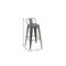 Homeroots Set of Four 26" Dark Gray Steel and Metal Low Back Counter Height Bar Chairs, 4PK 555110 - alternate 6