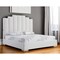 Homeroots White Wood And Faux Leather Queen Bed Frame with USB 486082 - alternate 5