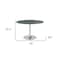 Homeroots 48" Gray and Silver Marble and Aluminum Pedestal Base Round Top Dining Table 572222 - alternate 8