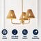 Jonathan Y Pauline 20.5" 3-Light Coastal Contemporary Adjustable Swooping Arm Candle-Style Metal w/Rattan Shade JYL9556B - alternate 11