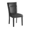 Homeroots Set of Two Charcoal and Black Upholstered Faux Leather Dining Side Chairs 654253 - alternate 1