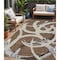 Homeroots 5' X 8' Brown Beige And Gray Abstract Washable Indoor Outdoor Area Rug 599113 - alternate 1