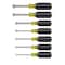 Klein Tools Hallow Shank Nut Driver Set, 3 in Shafts, Ergonomic Cushion Grip, SAE, 7-Piece 631 - alternate 1