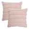 Homeroots Set of Two Pink Ribbed Cotton Throw Pillows With Fringe, 2PK 554612 - alternate 8