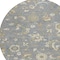 Homeroots 8' Gray Blue And Green Round Floral Washable Indoor Outdoor Area Rug 597814 - alternate 8