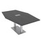 Skutchi Designs Hexagon Conference Table With Power, 48 in W, 84 in L, Grey HAR-HEX.IR-48X84-DOU-WA7949-ESIL - alternate 1