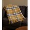 Homeroots 55" X 70" Gold And Brown Cotton Blend Woven Plaid Plush Throw Blanket with Fringe 633089 - alternate 6