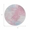 Homeroots 8' Blush Ivory And Blue Round Abstract Washable Indoor Outdoor Area Rug 617391 - alternate 7
