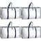 Simple Deluxe HealSmart Large Moving Bags with Zippers and Handles, Moving Supplies with lids, Clear, 4PK HKBAGXMOVING25WHTX4 - alternate 1