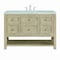James Martin Vanities Breckenridge 48'' S Vanity, Whitewashed Oak w/ Victorian Sil Silestone Top w/ Wireless Charger 330-V48-WWO-FVSL - alternate 1