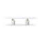 Homeroots 180" White and Gold Marble and Steel Double Pedestal Base Dining Table 722446 - alternate 6