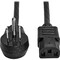 Eaton Tripp Lite Series Desktop Computer AC Power Cord, Right-Angle NEMA 5-15P to C13 - 10A, 125V, 18 P006-006-15D - alternate 1