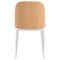 Leisuremod Tule Dining Chair with Velvet Seat & White Steel Frame, Natural Wood/Brown, 2PK TWCNW18BR2 - alternate 10