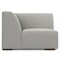 Homeroots 38" Gray Fabric Modular Sofa With Brown Legs 641031 - alternate 1