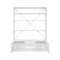 Homeroots White Three Tier Bookcase 486286 - alternate 6