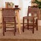 Bali & Pari Cordoba Bohemian Natural Seagrass and Mahogany Wood 2-Piece Counter Stool Set 249-2PC-13843-ZORO - alternate 8