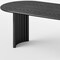 Homeroots 79" Black Solid Wood Double Pedestal Base Oval Dining Table 721103 - alternate 6