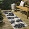 Jonathan Y Allison Classic Beach Stripe and Monstera Leaf Black/Beige 2 ft. x 8 ft. Indoor/Outdoor Runner Rug TSN400A-28 - alternate 1