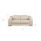 Homeroots 76in Cream and Silver Italian Leather Power Reclining Loveseat 720477 - alternate 9