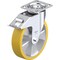 Blickle Swivel Plate Caster, PU, 8", Brake, Overall Height: 9-1/4" LE-ALTH 200K-14-FI - alternate 1