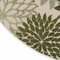Homeroots 5' Ivory Green And Dark Green Round Floral Indoor Outdoor Area Rug 548141 - alternate 9
