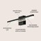 Jonathan Y Mario 22" 1-Light Modern Contemporary 360-Degree Rotatable Iron/Seeded Acrylic Integrated LED Vanity JYL7128A - alternate 13