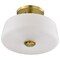 Nuvo Lune, 3 Light Semi-Flush, Vintage Brass Finish, Etched White Glass 60/8239 - alternate 8