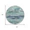 Homeroots 8' Sage Teal Blue And Navy Blue Round Abstract Washable Indoor Outdoor Area Rug 612481 - alternate 8