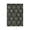 Homeroots 9' X 12' Green Gray And Charcoal Medallion Washable Indoor Outdoor Area Rug 587708 - alternate 9