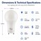 Euri Lighting A19 LED Bulb, 12W, 1100 lm, 75W Eq., 3000K, GU24, CEC/JA8/Title 24, UL EA19-12W5000CG - alternate 6