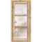 Sartodoors Solid French Door Frosted Glass, Lucia 2552 Oak, Single Regular Panel Frame Trims Handle, Bathroo LUCIA2552ID-DUB-3084 - alternate 1